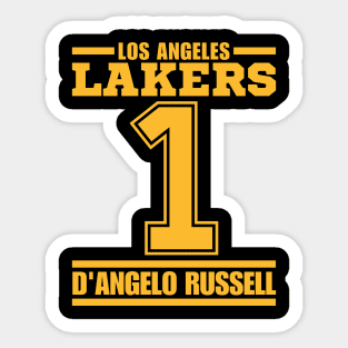 LA Lakers Russell 1 Basketball Player Sticker